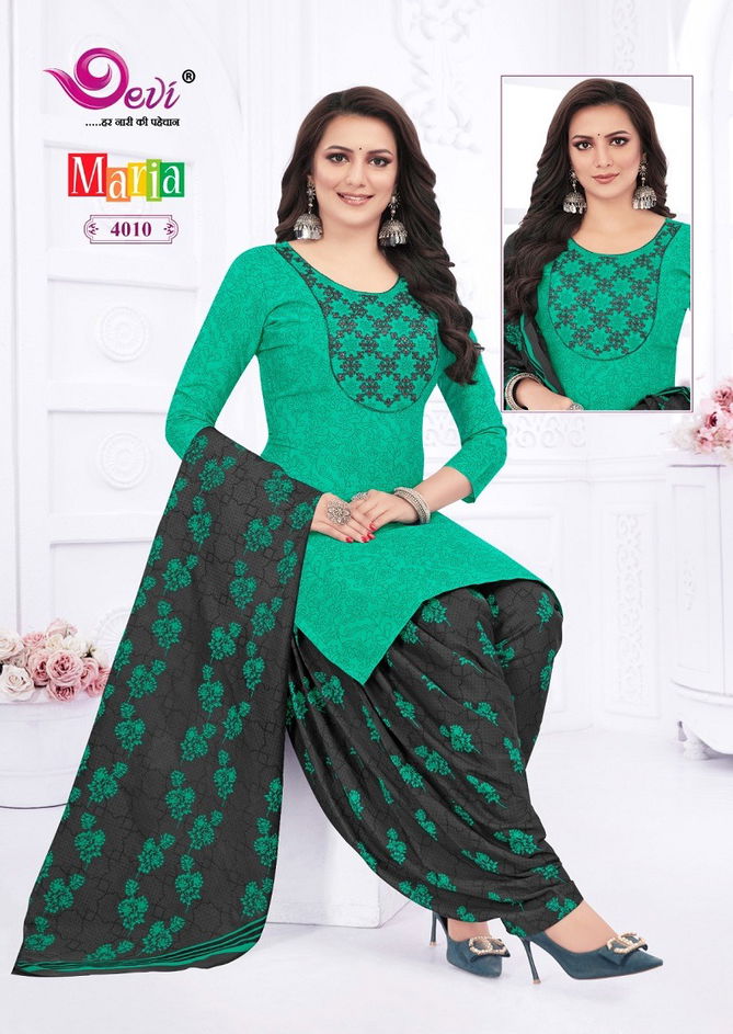 Maria Vol 4 By Devi Neck Work Cotton Patiyala Readymade Dress Orders In India